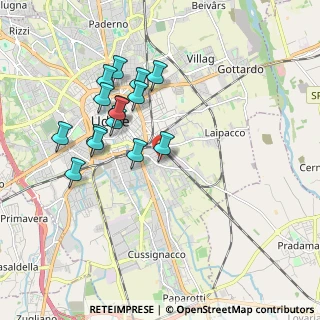 Mappa Via Pradamano, 33100 Udine UD, Italia (1.726)