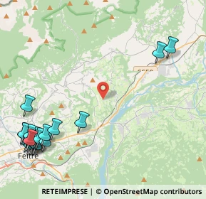 Mappa Villa delle Centenere, 32030 Cesiomaggiore BL, Italia (6.211)