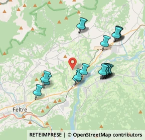 Mappa Villa delle Centenere, 32030 Cesiomaggiore BL, Italia (3.697)