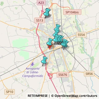 Mappa Via Vipacco, 33100 Udine UD, Italia (2.52636)