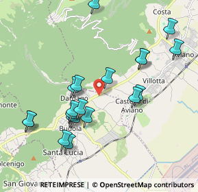 Mappa Via Pedemontana Occidentale, 33070 Budoia PN, Italia (1.9625)