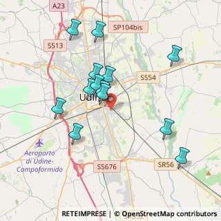 Mappa Via Romans, 33100 Udine UD, Italia (3.60615)