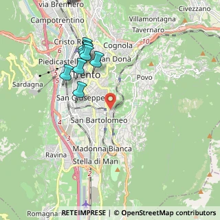Mappa Via Dante Sartori, 38122 Trento TN, Italia (2.75833)
