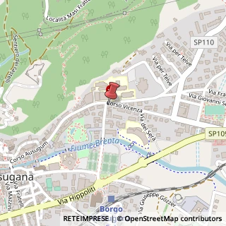 Mappa Corso Vicenza, 10, 38051 Borgo Valsugana, Trento (Trentino-Alto Adige)