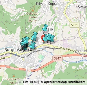 Mappa Via Francesco Ambrosi, 38051 Borgo Valsugana TN, Italia (0.7385)