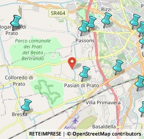 Mappa Via Arturo Malignani, 33037 Pasian di Prato UD, Italia (3.13769)