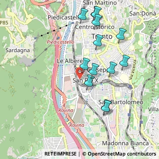 Mappa Via dei Muredei, 38122 Trento TN, Italia (1.02769)