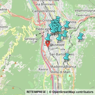 Mappa Via delle Ghiaie, 38122 Trento TN, Italia (1.5955)