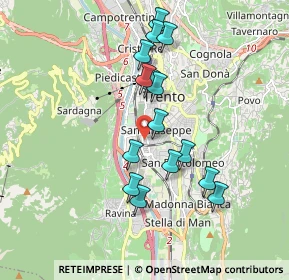 Mappa Via Riccardo Zandonai, 38122 Trento TN, Italia (1.65133)