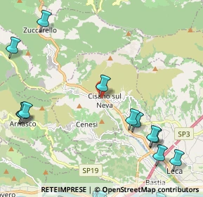 Mappa Via Alessandro Colombo, 17035 Cisano Sul Neva SV, Italia (3.561)