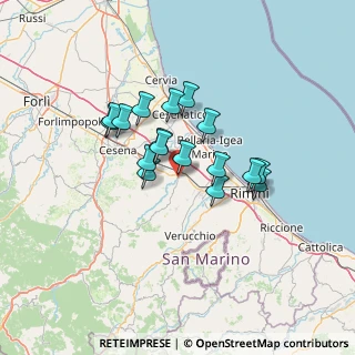 Mappa Via Euclide, 47039 Savignano Sul Rubicone FC, Italia (10.35882)