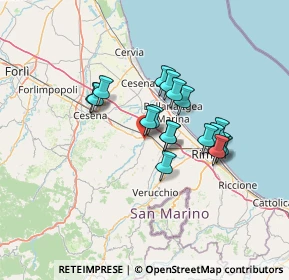 Mappa Via Euclide, 47039 Savignano Sul Rubicone FC, Italia (10.54389)