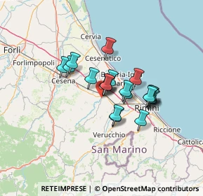 Mappa Via Euclide, 47039 Savignano Sul Rubicone FC, Italia (9.7605)