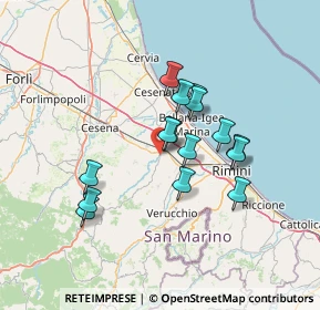 Mappa Via Euclide, 47039 Savignano Sul Rubicone FC, Italia (11.49933)