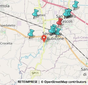 Mappa Via Euclide, 47039 Savignano Sul Rubicone FC, Italia (2.02364)