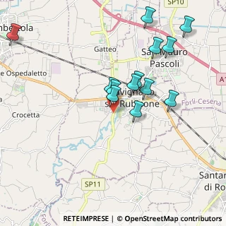Mappa Via Euclide, 47039 Savignano Sul Rubicone FC, Italia (1.93923)