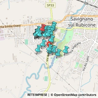 Mappa Via Euclide, 47039 Savignano Sul Rubicone FC, Italia (0.30037)