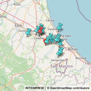 Mappa Via Clementina Mandolesi, 47020 Montiano FC, Italia (9.32313)