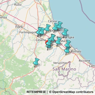 Mappa Via Clementina Mandolesi, 47020 Montiano FC, Italia (9.58067)