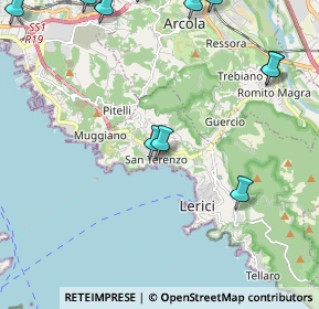 Mappa Via Pontremoli, 19032 Lerici SP, Italia (2.95455)