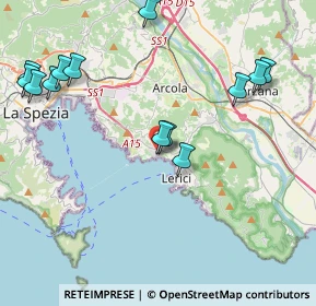 Mappa Via Pontremoli, 19032 Lerici SP, Italia (4.86077)