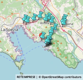 Mappa Via Pontremoli, 19032 Lerici SP, Italia (2.817)