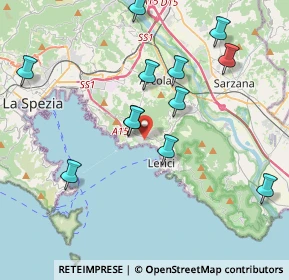 Mappa Via Pontremoli, 19032 Lerici SP, Italia (4.13167)