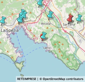 Mappa Via Pontremoli, 19032 Lerici SP, Italia (6.13071)