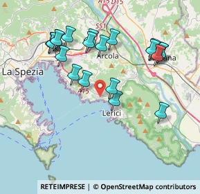 Mappa Via Pontremoli, 19032 Lerici SP, Italia (4.0125)