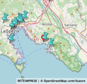 Mappa Via Pontremoli, 19032 Lerici SP, Italia (6.45824)