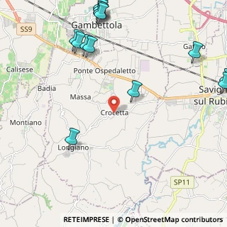 Mappa Via Secondo Casadei, 47020 Longiano FC, Italia (3.10714)