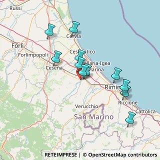 Mappa Via Gaggio, 47039 Savignano sul Rubicone FC, Italia (13.79455)