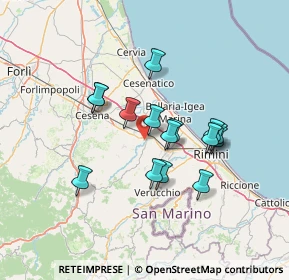 Mappa Via Gaggio, 47039 Savignano sul Rubicone FC, Italia (11.62667)