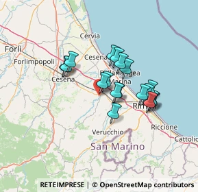 Mappa Via Gaggio, 47039 Savignano sul Rubicone FC, Italia (10.67167)