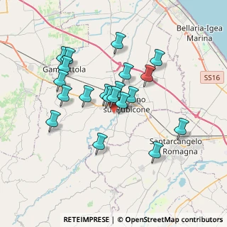 Mappa Via Gaggio, 47039 Savignano sul Rubicone FC, Italia (3.2095)