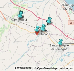 Mappa Via Gaggio, 47039 Savignano sul Rubicone FC, Italia (3.68091)