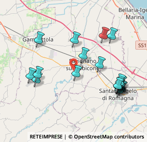 Mappa Via Gaggio, 47039 Savignano sul Rubicone FC, Italia (4.429)