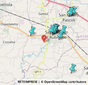 Mappa Via Gaggio, 47039 Savignano sul Rubicone FC, Italia (1.84143)