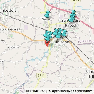 Mappa Via Gaggio, 47039 Savignano sul Rubicone FC, Italia (1.8625)