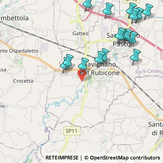 Mappa Via Gaggio, 47039 Savignano sul Rubicone FC, Italia (2.77063)