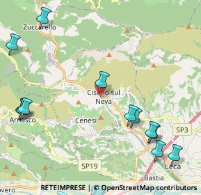 Mappa Traversa di Piazza Gollo, 17035 Cisano Sul Neva SV, Italia (3.51)