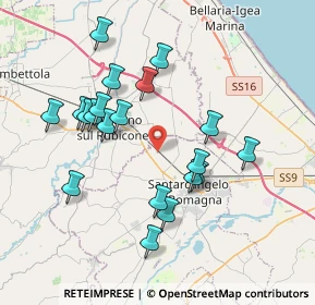 Mappa Via Colombarone, 47822 Santarcangelo di Romagna RN, Italia (3.7295)