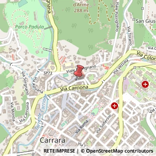 Mappa Via caffaggio 1, 54033 Carrara, Massa-Carrara (Toscana)