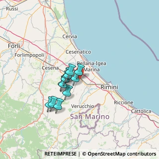 Mappa Via Trebbi, 47039 Savignano Sul Rubicone FC, Italia (10.07833)