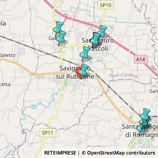 Mappa Via Secondo Casadei, 47039 Savignano sul Rubicone FC, Italia (2.78462)