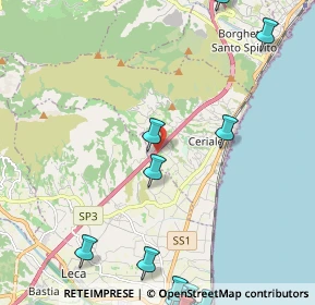 Mappa Autostrada dei Fiori Km 77 + 478, 17023 Ceriale SV, Italia (3.7205)