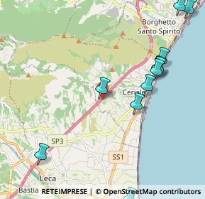 Mappa Autostrada dei Fiori Km 77 + 478, 17023 Ceriale SV, Italia (2.60636)