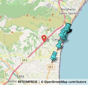 Mappa Autostrada dei Fiori Km 77 + 478, 17023 Ceriale SV, Italia (1.8985)