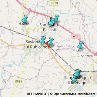Mappa Via Aldo Palareti, 47039 Savignano sul Rubicone FC, Italia (2.63667)
