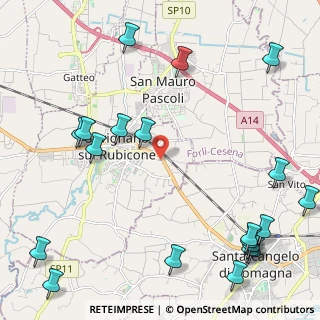Mappa Via Aldo Palareti, 47039 Savignano sul Rubicone FC, Italia (3.1765)